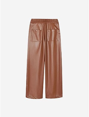 Pantaloni da donna a gamba ampia in ecopelle dilvin