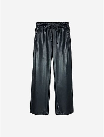 Pantaloni da donna a gamba ampia in ecopelle dilvin