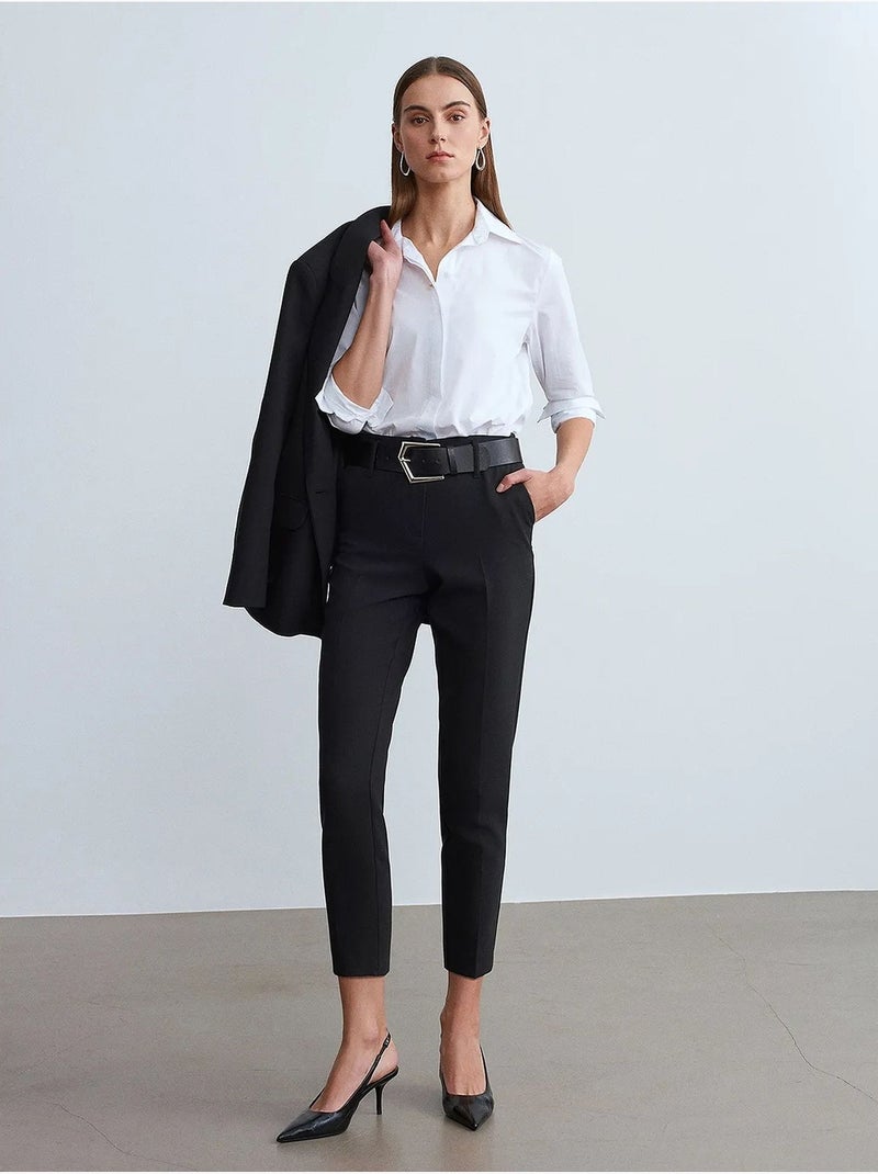 Pantaloni da donna a gamba dritta dilvin Nero - Kiabi