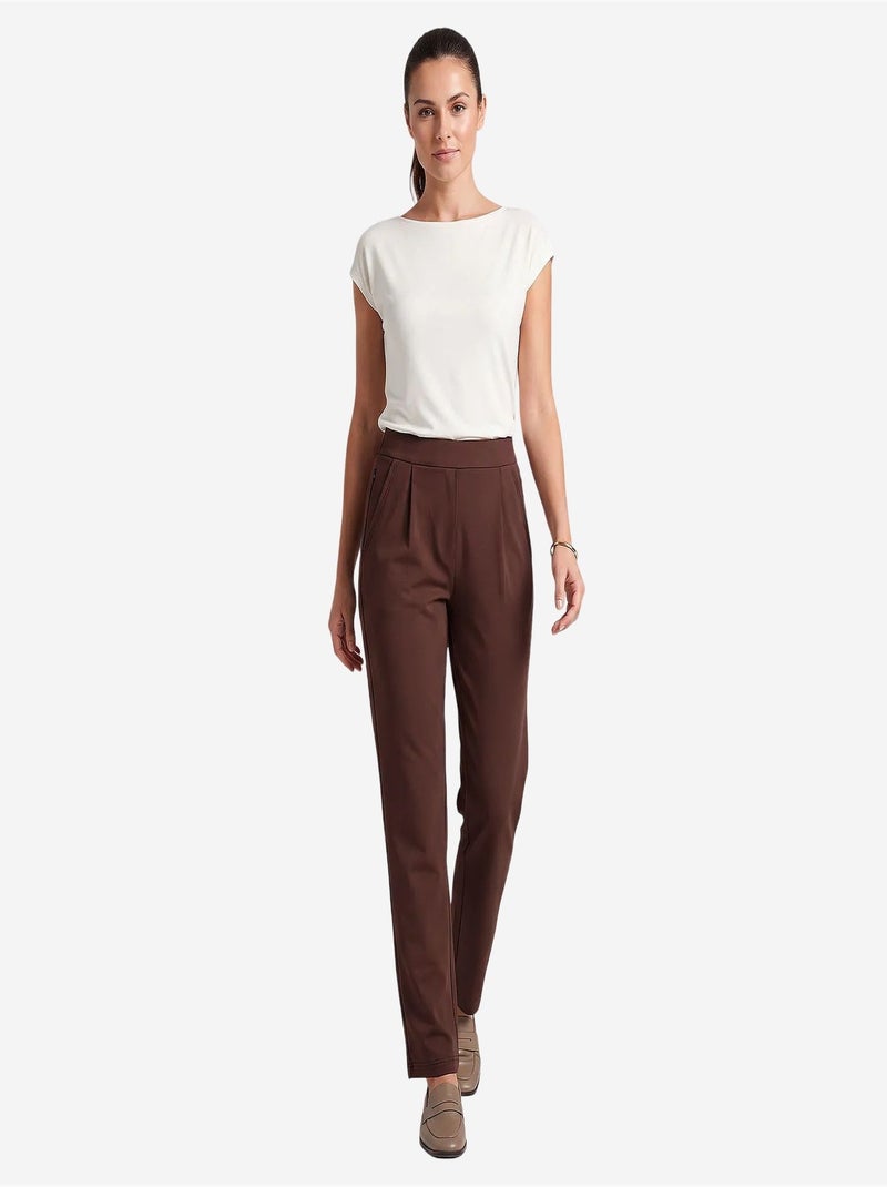 Pantaloni da donna a gamba dritta tommy Marrone cioccolato - Kiabi