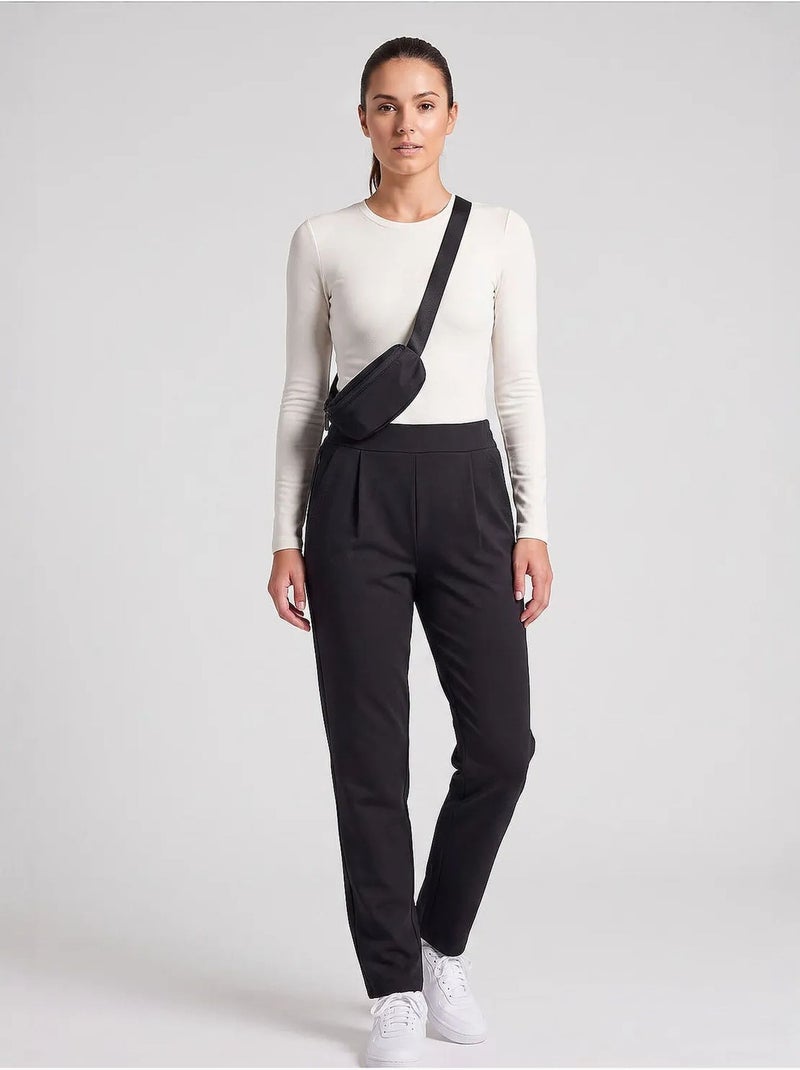 Pantaloni da donna a gamba dritta tommy Nero - Kiabi