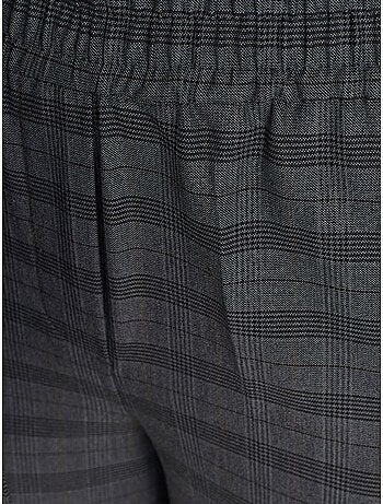 Pantaloni da donna a quadri a gamba ampia alla caviglia dilvin