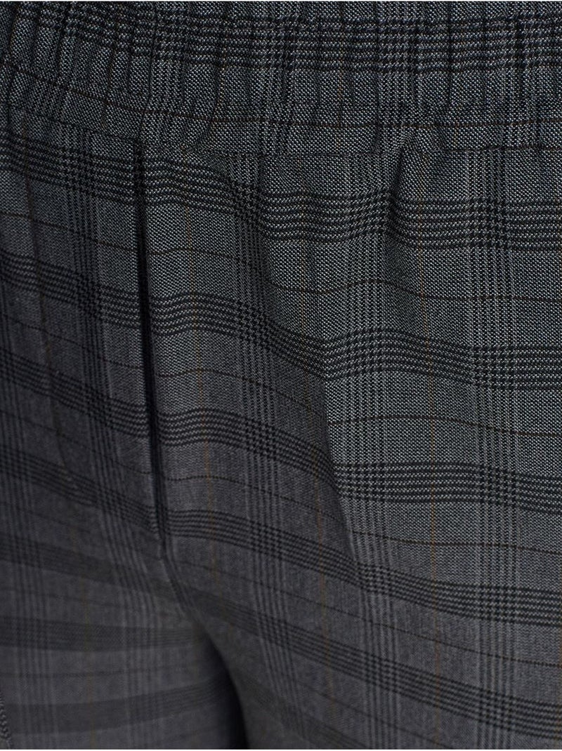 Pantaloni da donna a quadri a gamba ampia alla caviglia dilvin Grigio nero - Kiabi