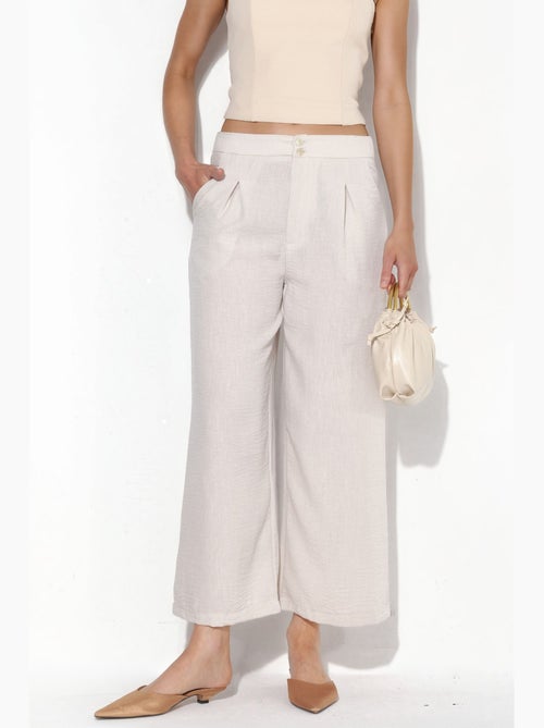 Pantaloni da donna a vita alta a gamba ampia busem - Kiabi Pantaloni da donna a vita alta a gamba ampia busem - Kiabi