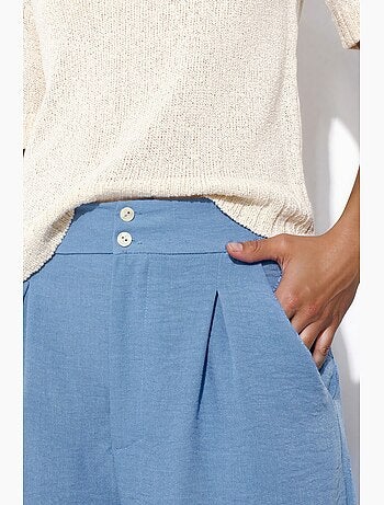 Pantaloni da donna a vita alta a gamba ampia busem
