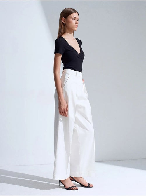 Pantaloni da donna a vita alta con pieghe e gamba ampia dilvin - Kiabi Pantaloni da donna a vita alta con pieghe e gamba ampia dilvin - Kiabi