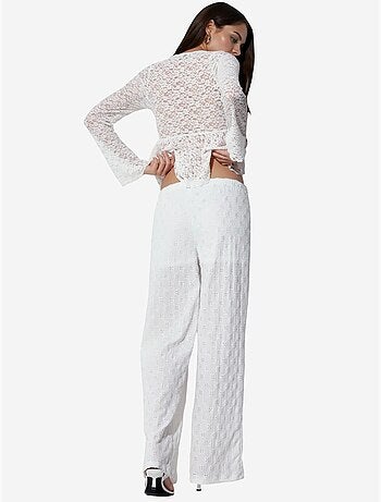 Pantaloni da donna in cotone a gamba dritta busem