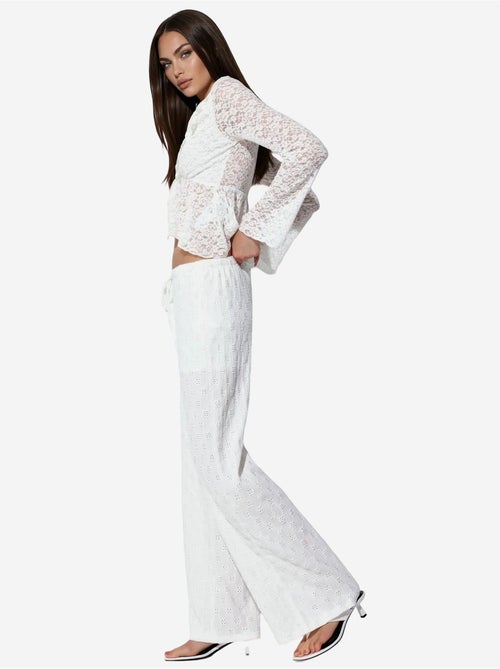 Pantaloni da donna in cotone a gamba dritta busem - Kiabi