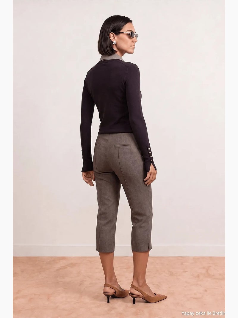 Pantaloni da donna in cotone dilvin Marrone - Kiabi