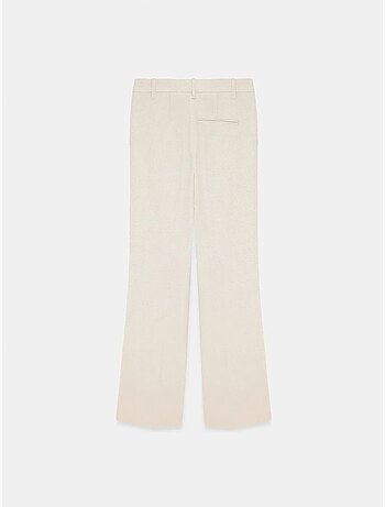 Pantaloni da donna in crêpe a gamba ampia a vita media dilvin
