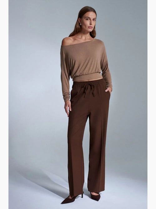 Pantaloni da donna in crêpe a gamba dritta dilvin - Kiabi Pantaloni da donna in crêpe a gamba dritta dilvin - Kiabi