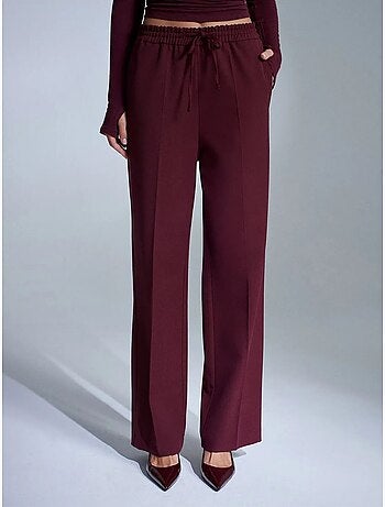 Pantaloni da donna in crêpe a gamba dritta dilvin