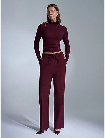 Pantaloni da donna in crêpe a gamba dritta dilvin