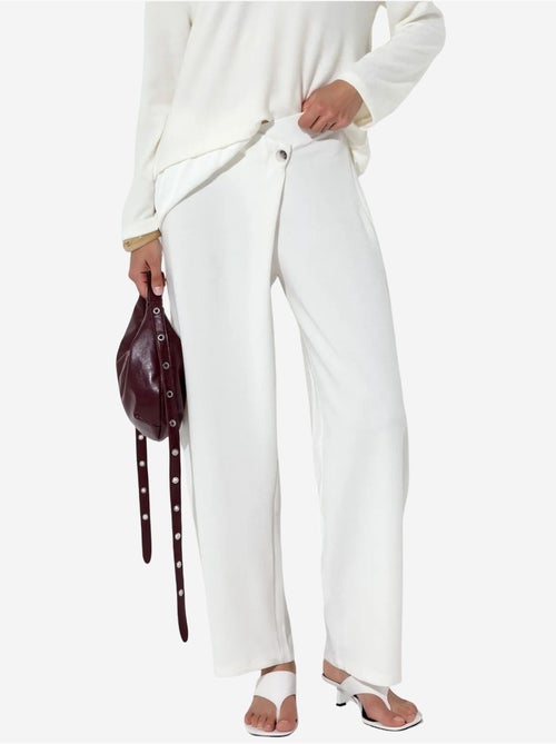 Pantaloni da donna in crêpe a vita alta a gamba larga busem - Kiabi Pantaloni da donna in crêpe a vita alta a gamba larga busem - Kiabi