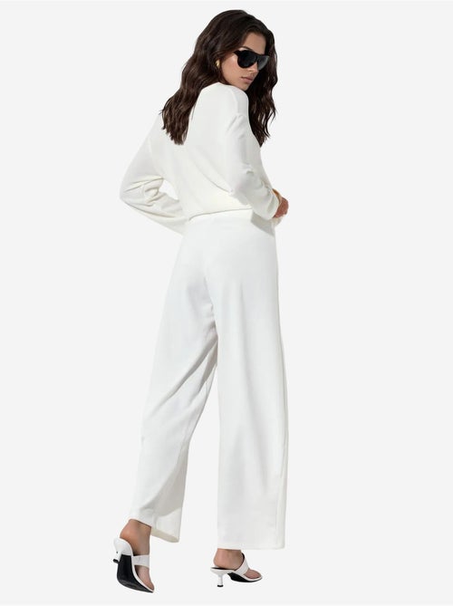 Pantaloni da donna in crêpe a vita alta a gamba larga busem - Kiabi Pantaloni da donna in crêpe a vita alta a gamba larga busem - Kiabi