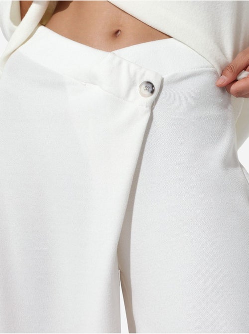 Pantaloni da donna in crêpe a vita alta a gamba larga busem - Kiabi Pantaloni da donna in crêpe a vita alta a gamba larga busem - Kiabi