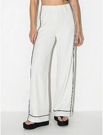 Pantaloni da donna in jersey a vita alta a gamba ampia lucci