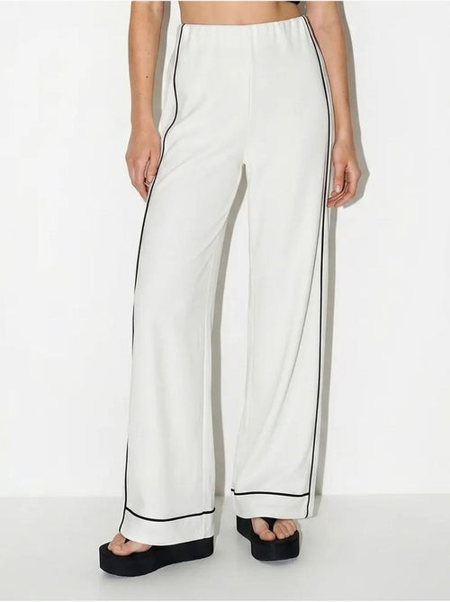Pantaloni da donna in jersey a vita alta a gamba ampia lucci - Kiabi Pantaloni da donna in jersey a vita alta a gamba ampia lucci - Kiabi