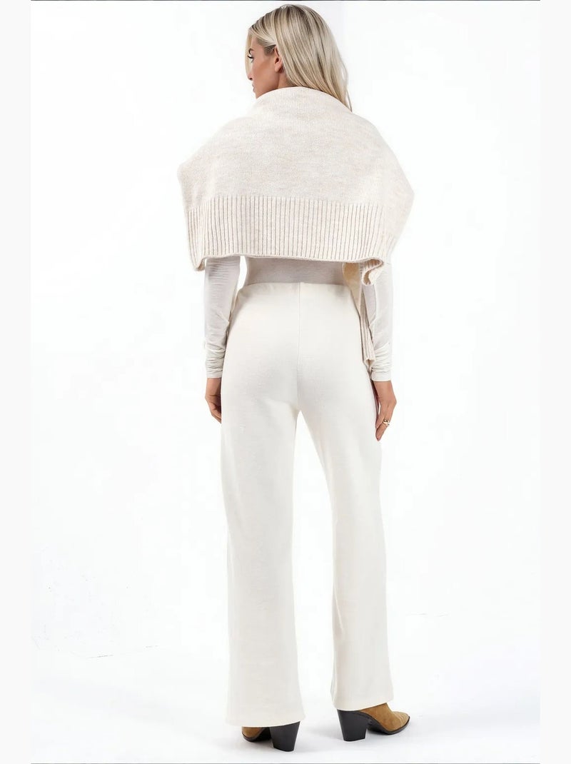 Pantaloni da donna in misto cotone busem Crema - Kiabi