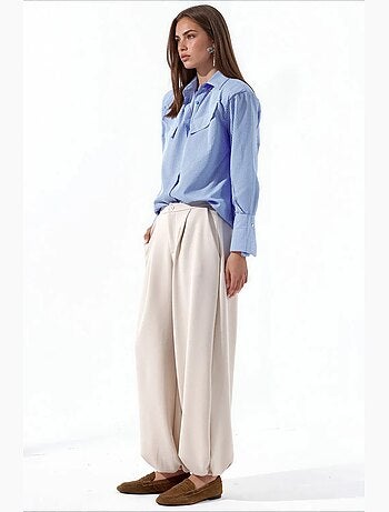 Pantaloni da donna in misto cotone busem