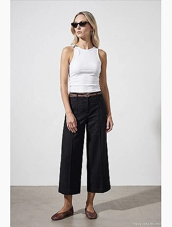 Pantaloni da donna in misto lino dilvin