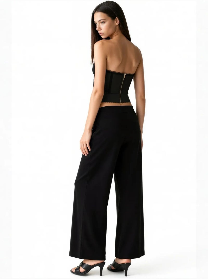 Pantaloni da donna in misto modal busem Nero - Kiabi