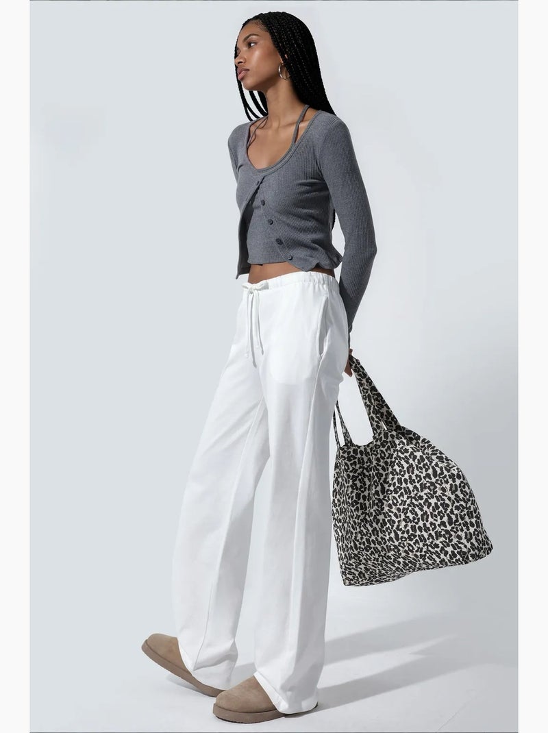 Pantaloni da donna in poliestere-cotone busem Bianco - Kiabi