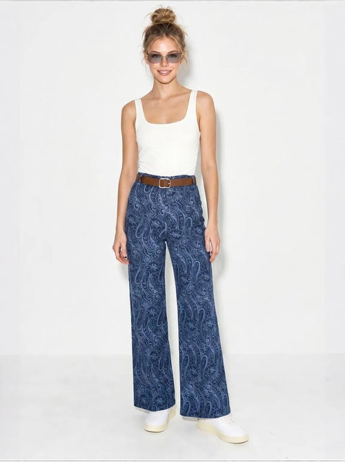 Pantaloni da donna in poliestere-cotone lucci - Kiabi