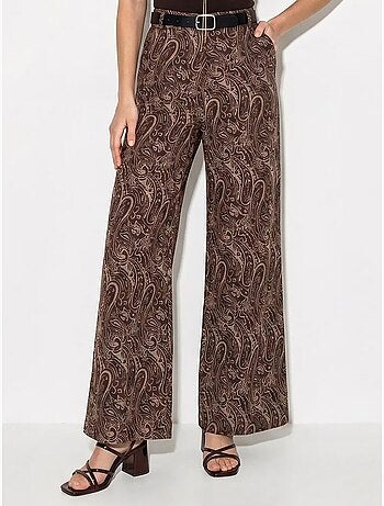 Pantaloni da donna in poliestere-cotone lucci
