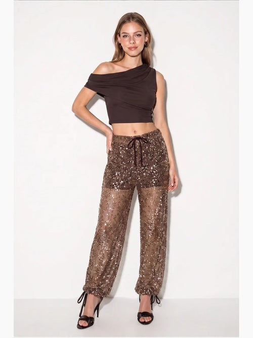 Pantaloni da donna in poliestere lucci - Kiabi