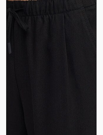 Pantaloni da donna in tencel a gamba ampia con vita con coulisse dilvin