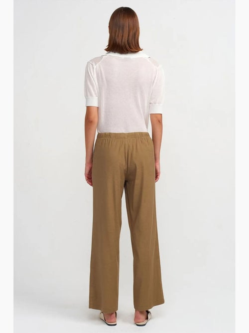 Pantaloni da donna in tencel a gamba ampia con vita con coulisse dilvin - Kiabi Pantaloni da donna in tencel a gamba ampia con vita con coulisse dilvin - Kiabi