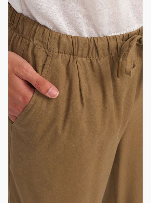 Pantaloni da donna in tencel a gamba ampia con vita con coulisse dilvin - Kiabi Pantaloni da donna in tencel a gamba ampia con vita con coulisse dilvin - Kiabi