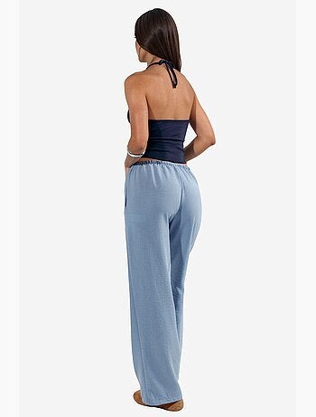 Pantaloni da donna in tessuto a gamba dritta busem