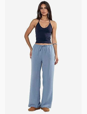 Pantaloni da donna in tessuto a gamba dritta busem