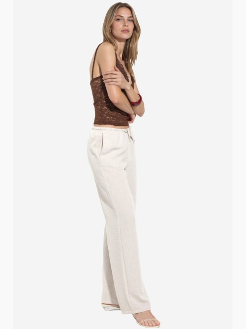 Pantaloni da donna in tessuto a gamba dritta busem - Kiabi Pantaloni da donna in tessuto a gamba dritta busem - Kiabi