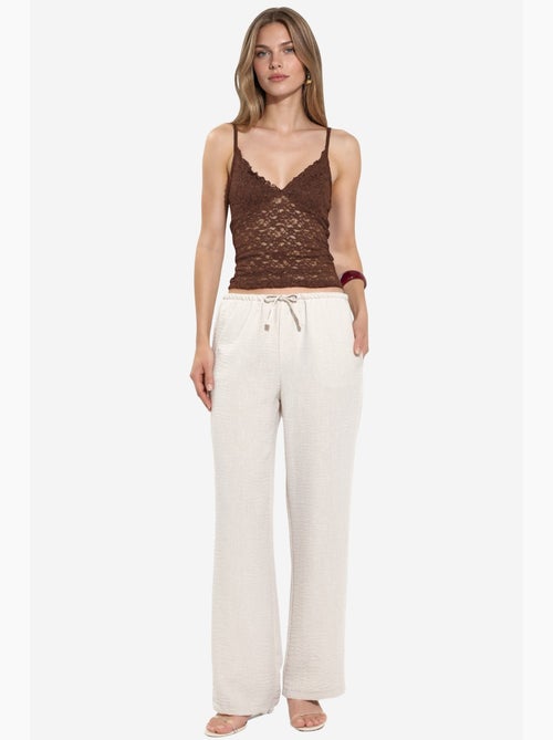 Pantaloni da donna in tessuto a gamba dritta busem - Kiabi Pantaloni da donna in tessuto a gamba dritta busem - Kiabi
