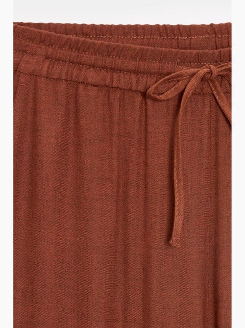Pantaloni da donna in tessuto a gamba larga con vita con coulisse dilvin - Kiabi