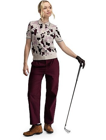 Pantaloni da golf a gamba dritta donna golf donna iron-w cherry