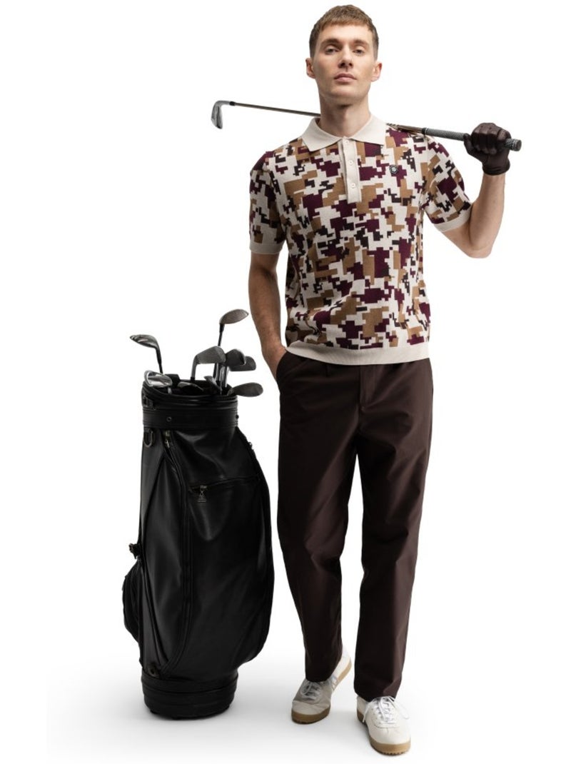 Pantaloni da golf a gamba dritta uomo golf uomo iron dark Marrone - Kiabi