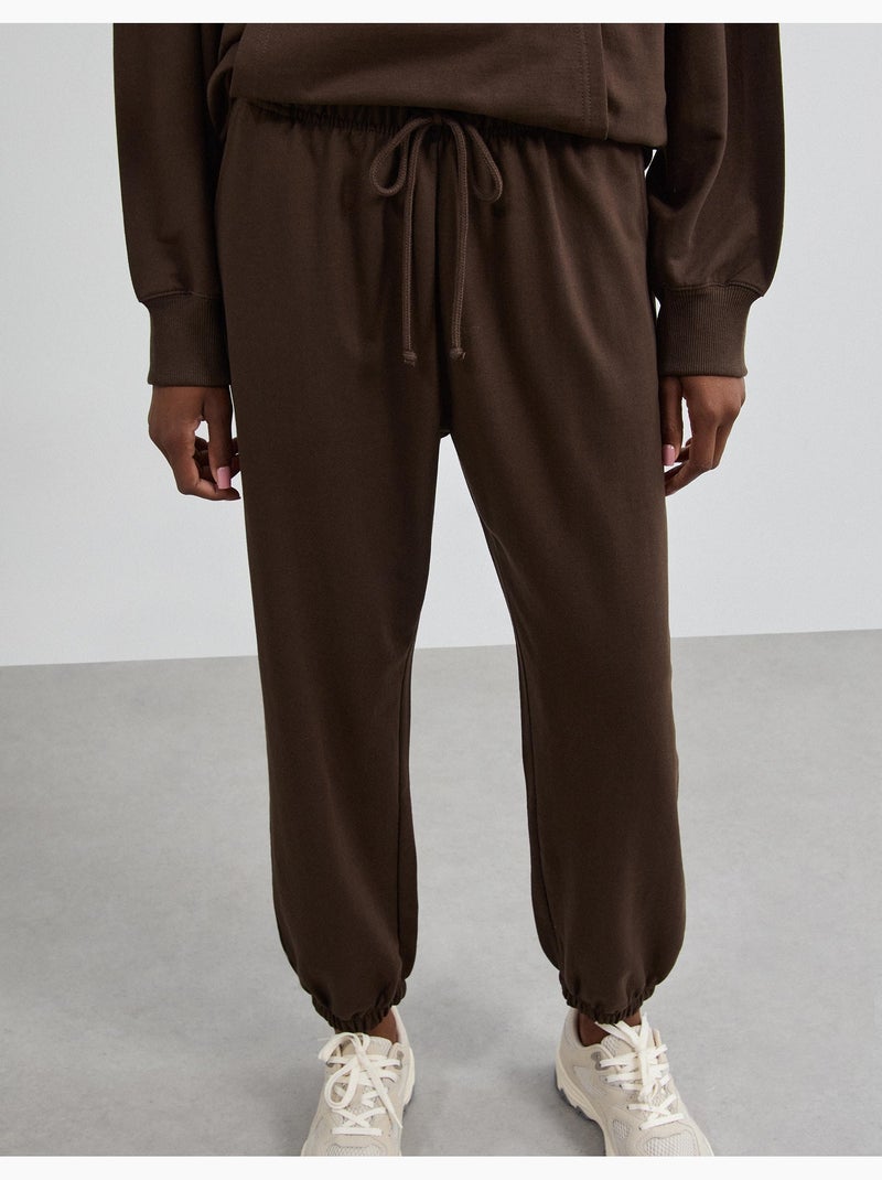 Pantaloni da jogger fatti di morbido, mo fashion Marrone - Kiabi