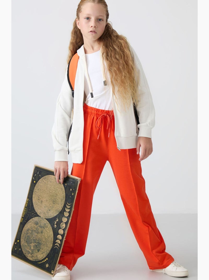 Pantaloni da jogging a coste tommy Arancione - Kiabi