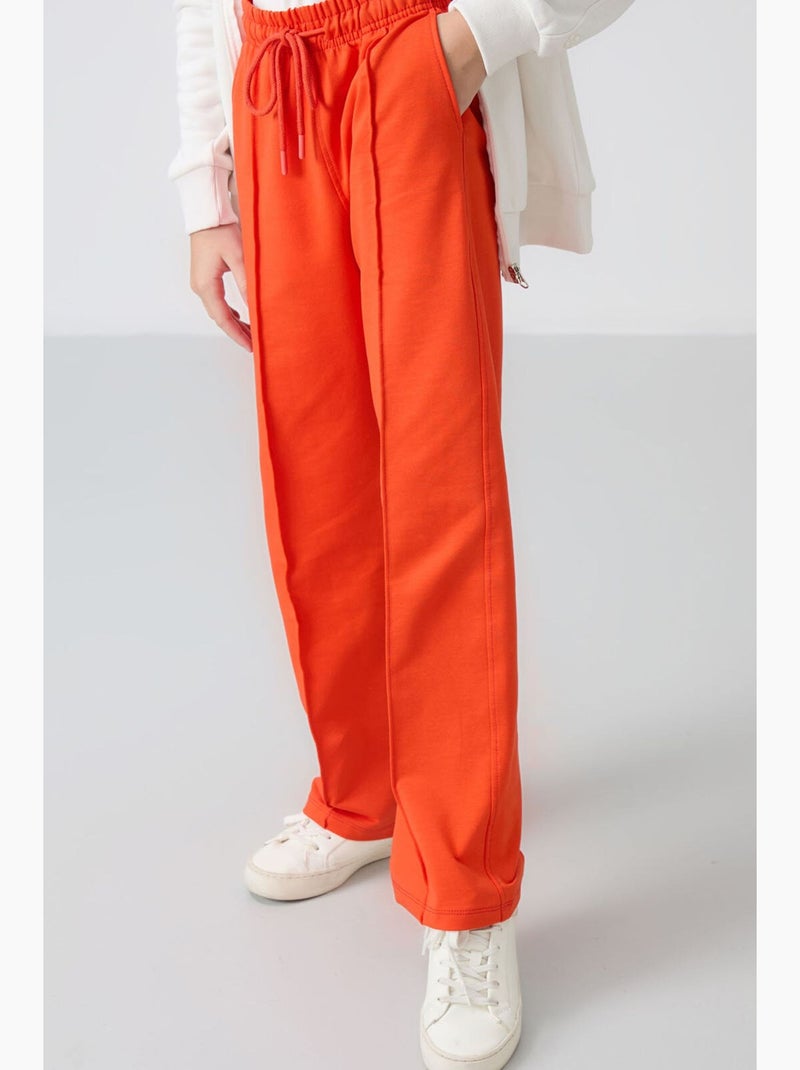 Pantaloni da jogging a coste tommy Arancione - Kiabi