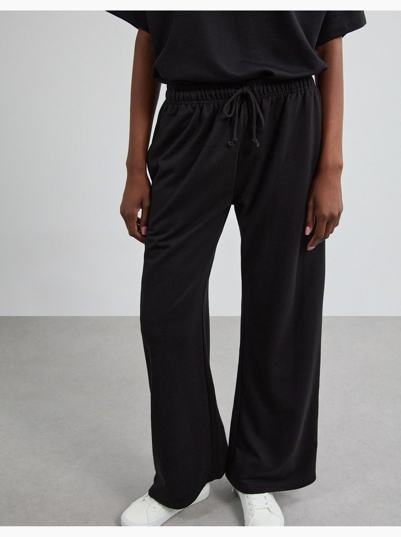 Pantaloni da jogging a gamba larga, mo fashion Nero - Kiabi