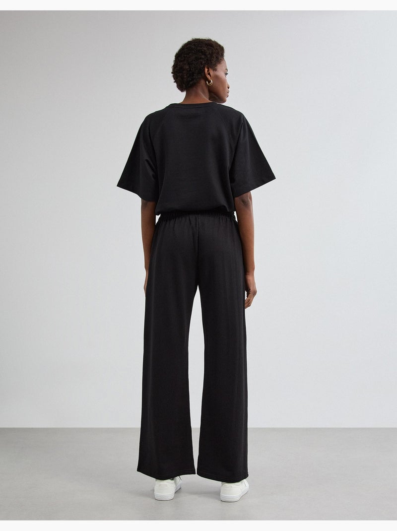 Pantaloni da jogging a gamba larga, mo fashion Nero - Kiabi