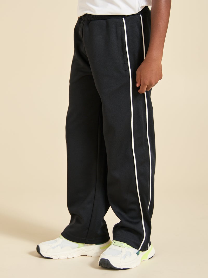 Pantaloni da jogging a gamba larga Nero - Kiabi