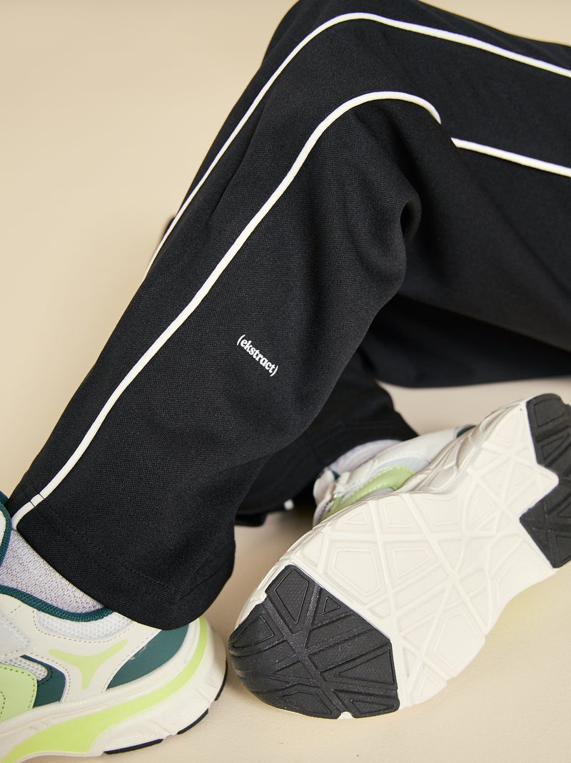 Pantaloni da jogging a gamba larga Nero - Kiabi