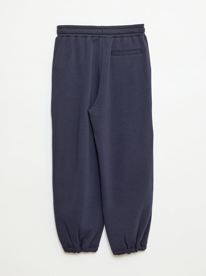 Pantaloni da jogging ampi in cotone tinta unita Blu - Kiabi