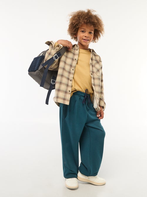 Pantaloni da jogging ampi in cotone tinta unita - Kiabi