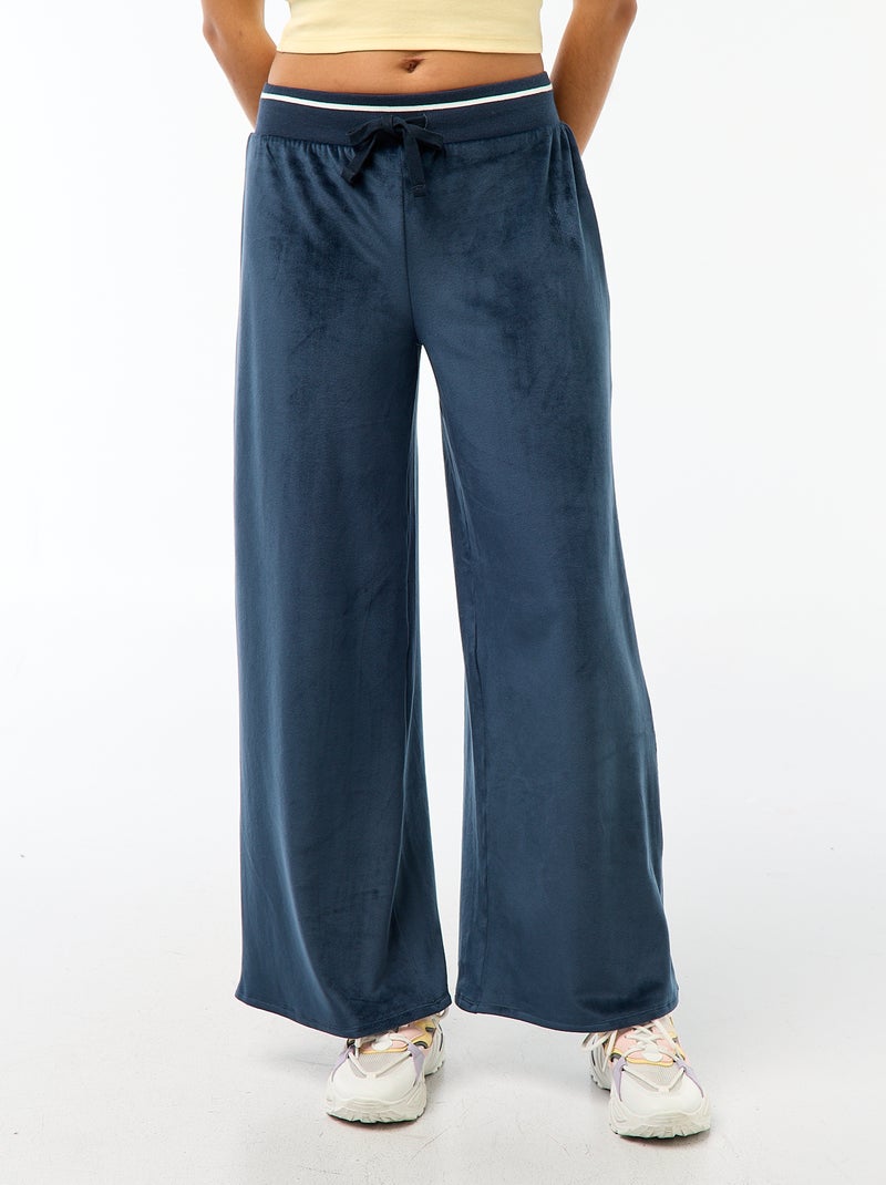 Pantaloni da jogging ampi in velluto Blu - Kiabi